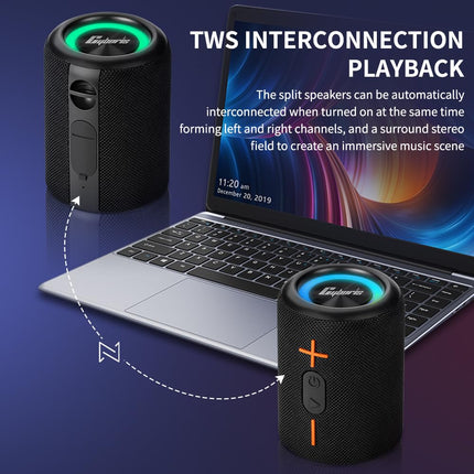 CYBORIS 2 in 1 Portable Splittable Bluetooth Speaker, Waterproof Split Wireless Speaker Bluetooth V5.3 with 20W Loud Stereo Sound, 24H Playtime, True Wireless Pairing for Home, Outdoor or Travel product image for BeHoo Toys
