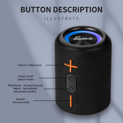 CYBORIS 2 in 1 Portable Splittable Bluetooth Speaker, Waterproof Split Wireless Speaker Bluetooth V5.3 with 20W Loud Stereo Sound, 24H Playtime, True Wireless Pairing for Home, Outdoor or Travel product image for BeHoo Toys