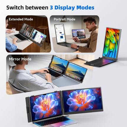 DZVW Laptop Screen Extender 14", FHD 1080P Portable Monitor for Laptop, Light Monitor Extender Plug&Play, IPS Display Computer Monitor for Laptop 13-17” (Screen Length: 11.81"-16.14") for Travel Work product image for BeHoo Toys