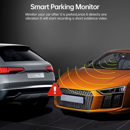 Dual Dash Cam Front and Inside 1080P Dash Camera for Cars IR Night Vision Car Camera for Taxi Accident Lock Parking Monitor 2 Mounting Options 64GB SD Card product image for BeHoo Toys