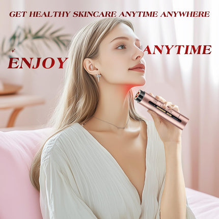 INTEO Microcurrent Facial Device, 3 Modes Red Light Therapy for Face and Neck, Skin Care Facial Massager Perfect Gifts for Women Men(Gold) product image for BeHoo Toys