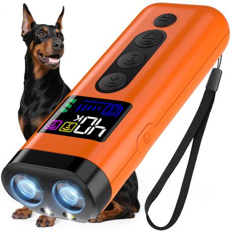 ZUIBAS Dog Bark Deterrent Device – 65FT Range Anti Barking Device for Dogs, Stops Neighbor’s Dog Barking with 3 Ultrasonic Frequencies (25/30/40kHz) & 5 Sound Modes, for Indoor & Outdoor Training