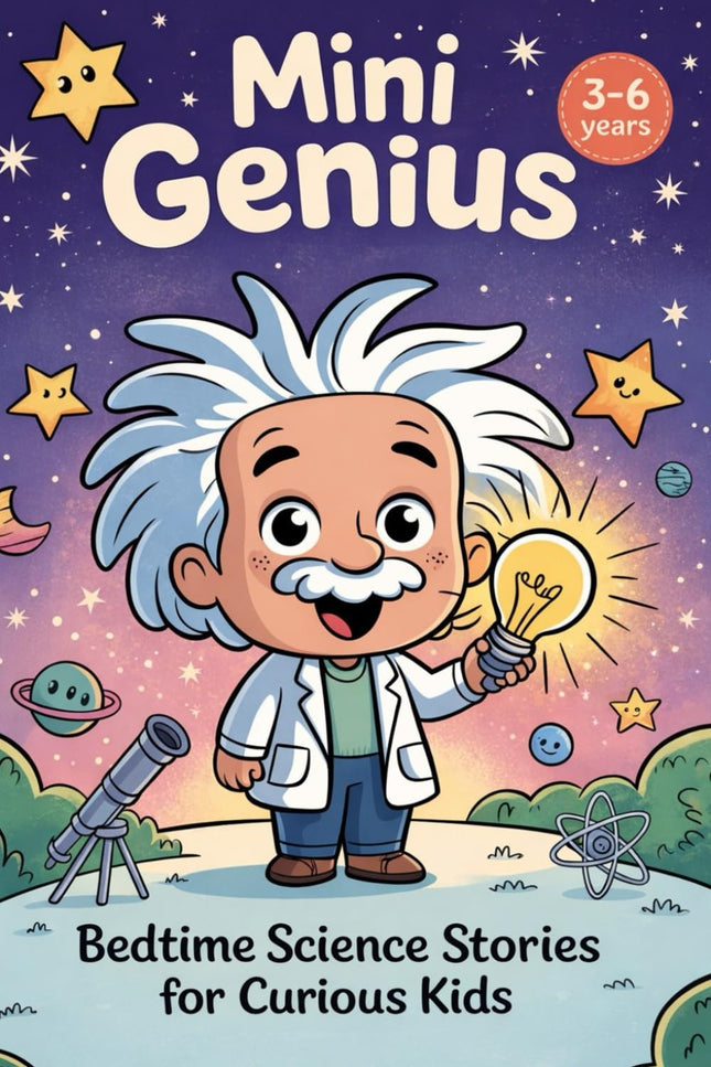 Mini Genius: Bedtime Science Stories for Curious Kids Ages 3–6 product image for BeHoo Toys
