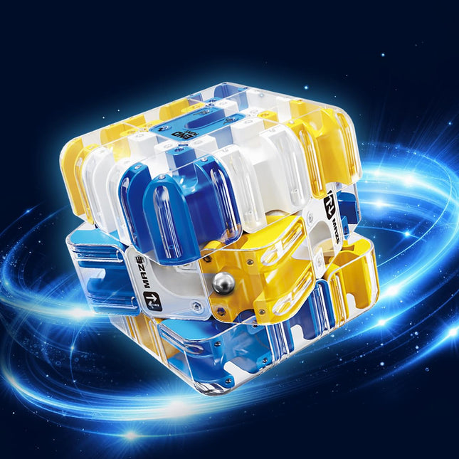 3D Rolling Ball Maze Cube, Large Labyrinth 3D Puzzle Marble Maze Cube, Brain Teaser Game, Educational Learning Sensory Toys Gift for 3+ Age Kids Adults, Logical Thinking, Family Board Games Blue 2.7" product image for BeHoo Toys