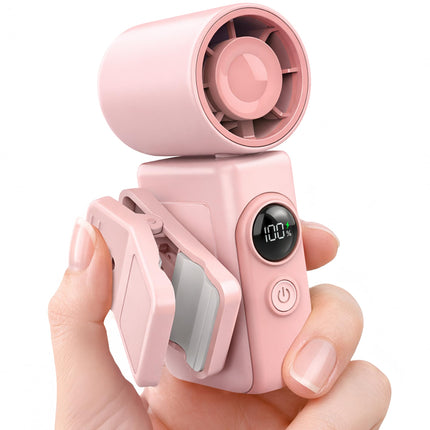 Hotsales Clip-On Portable Fan, 13500 RPM Rechargeable Handheld Mini Fan with LED Display, 360° Rotating Detachable Clip, Stroller Fan for Baby, Compact Travel Essentials/Lash, Summer Gifts for Women product image for BeHoo Toys