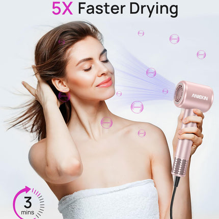 Hair Dryer, High-Speed Ionic Low Noise Blow Dryer with Brushless Motor for Fast Drying, Thermo-Control Quiet Compact Hair Blow Dryer with Magnetic Diffuser for Curly Hair for Home Travel Salon product image for BeHoo Toys