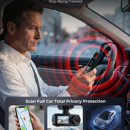 Hidden Camera Detectors, Anti-Spy Camera Finder with LED Screen Rechargeable GPS Tracker&Bug Detector, Anti-Theft Alarm, 5 Modes Portable Privacy Protection for Airbnb, Hotel, Car, Office, Travel product image for BeHoo Toys