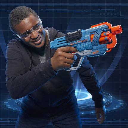 NERF Elite 2.0 Commander RD-6 Dart Blaster, 12 Darts, 6-Dart Rotating Drum, Outdoor Toys, Ages 8 and Up product image for BeHoo Toys