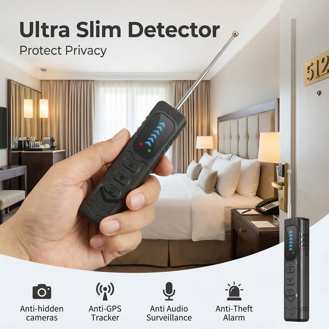 Hidden Camera Detectors，GPS Tracker Detector，Anti-Spy Detector,Listening Device Detector，Bug Detector for Travel, Hotel, Home, Car, Office product image for BeHoo Toys