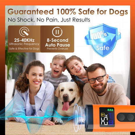 ZUIBAS Dog Bark Deterrent Device – 65FT Range Anti Barking Device for Dogs, Stops Neighbor’s Dog Barking with 3 Ultrasonic Frequencies (25/30/40kHz) & 5 Sound Modes, for Indoor & Outdoor Training