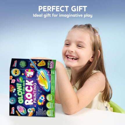 Rock Painting Kit- Glow in The Dark Rock Kit, Arts and Crafts for Kids Ages 6-12, Art Supplies Toy , Kids Craft Paint Kits, Arts & Crafts for Boys Girls Birthday Party Gift Toy product image for BeHoo Toys