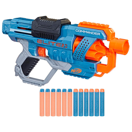 NERF Elite 2.0 Commander RD-6 Dart Blaster, 12 Darts, 6-Dart Rotating Drum, Outdoor Toys, Ages 8 and Up product image for BeHoo Toys