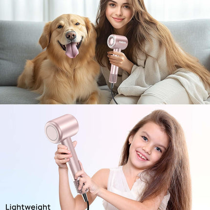 Hair Dryer, High-Speed Ionic Low Noise Blow Dryer with Brushless Motor for Fast Drying, Thermo-Control Quiet Compact Hair Blow Dryer with Magnetic Diffuser for Curly Hair for Home Travel Salon product image for BeHoo Toys