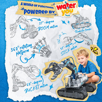 SMILESSKIDDO Science Kits for Kids Age 8-12 - 137 Pcs STEM Toys for Ages 8-13 with Hydraulic Grab, Teen Boys Gift Ideas Crane Toy, Teenage Engineering Kit Construction Vehicle Toys product image for BeHoo Toys