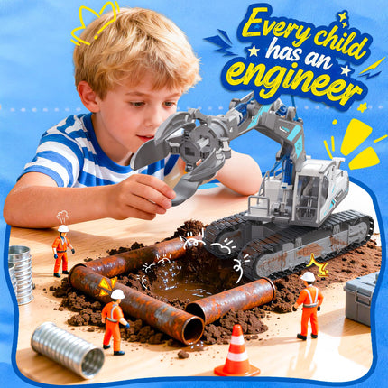 SMILESSKIDDO Science Kits for Kids Age 8-12 - 137 Pcs STEM Toys for Ages 8-13 with Hydraulic Grab, Teen Boys Gift Ideas Crane Toy, Teenage Engineering Kit Construction Vehicle Toys product image for BeHoo Toys